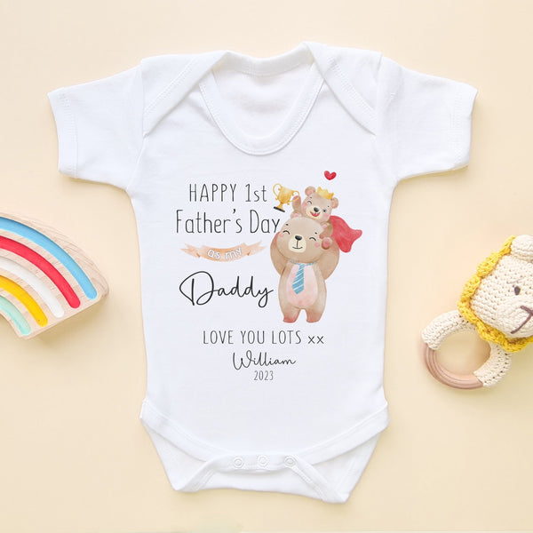 Personalised Happy 1st Father s Day As My Daddy Cute Bears Baby