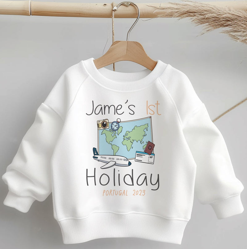 1st Holiday Personalised Toddler & Kids Sweatshirt - Little Lili Store