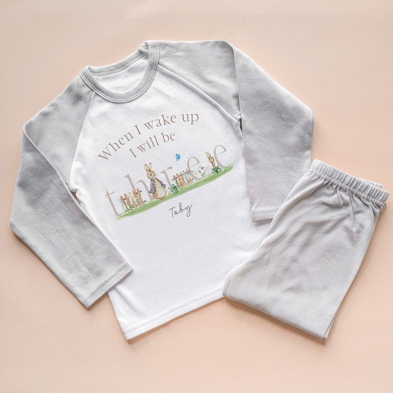 3rd Birthday Personalised Peter Rabbit Inspired Pyjamas Set - Little Lili Store