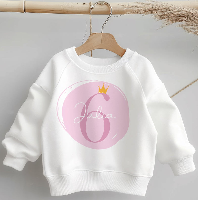 6th Birthday Pink Theme Personalised Toddler & Kids Sweatshirt - Little Lili Store