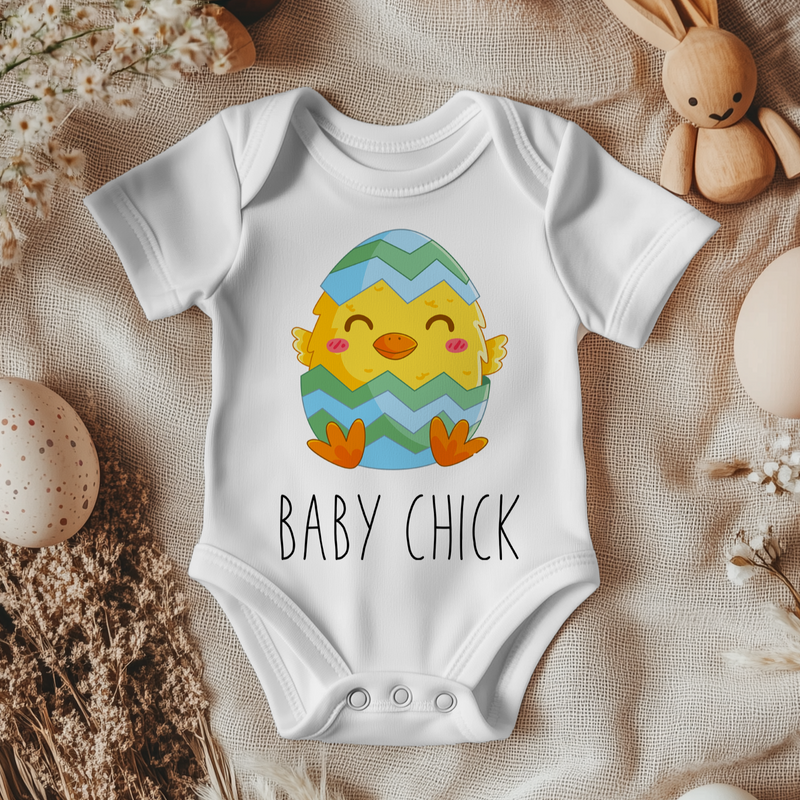 Baby Chick Cute Easter Baby Bodysuit