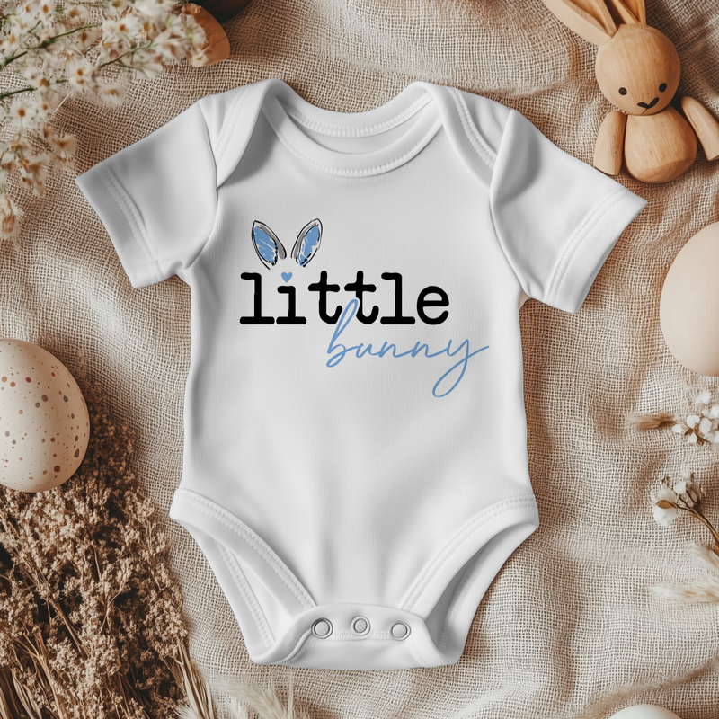 Little Bunny Easter Boy Baby Bodysuit