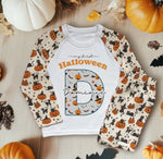 Halloween Pattern Personalised Name Kids Pyjamas Set