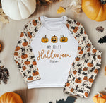 Halloween Pumpkins Personalised Name Kids Pyjamas Set