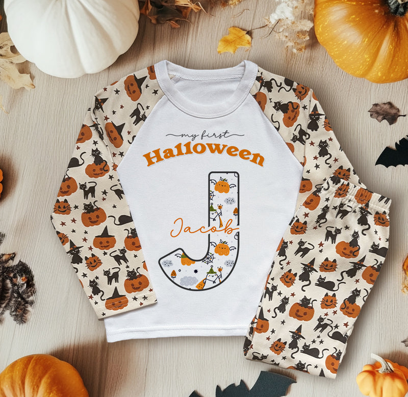 Halloween Cute Pattern Personalised Kids Pyjamas Set