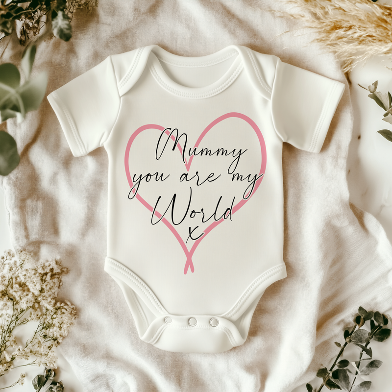 Mummy You Are My World Baby Bodysuit