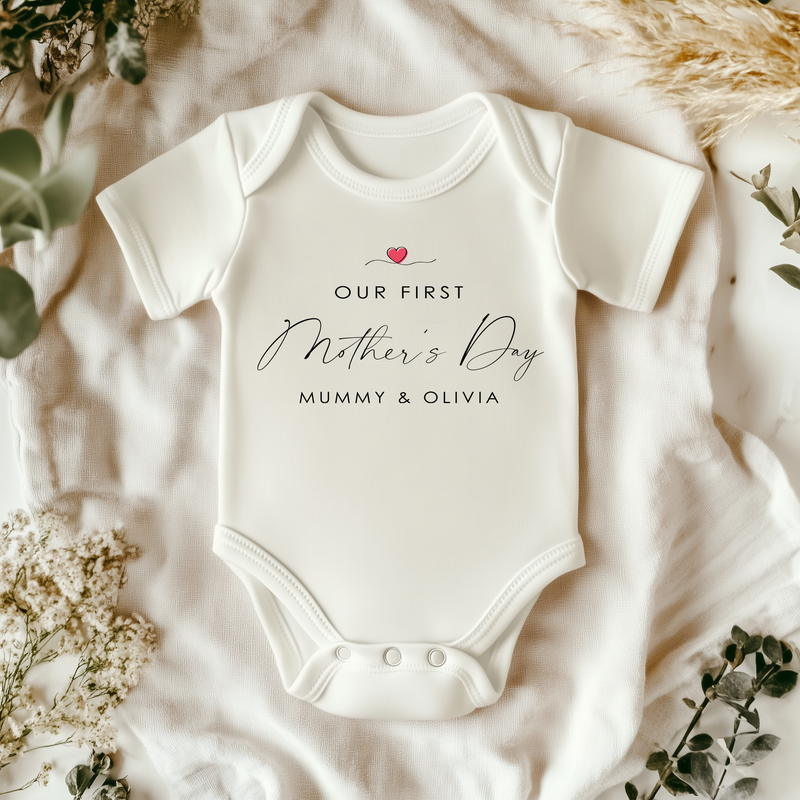 Our First Mother's Day Personalised Baby Bodysuit