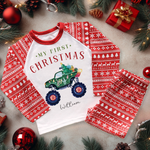 Christmas Monster Truck Personalised Toddler & Kids Pyjamas Set (PJ's)