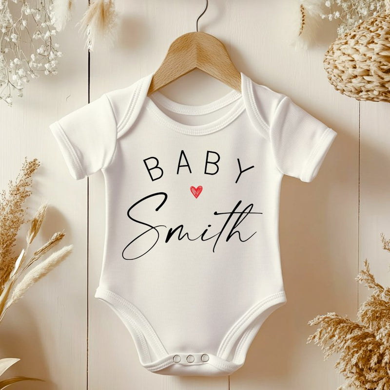 Baby Announcement Personalised Name Baby Bodysuit - Little Lili Store