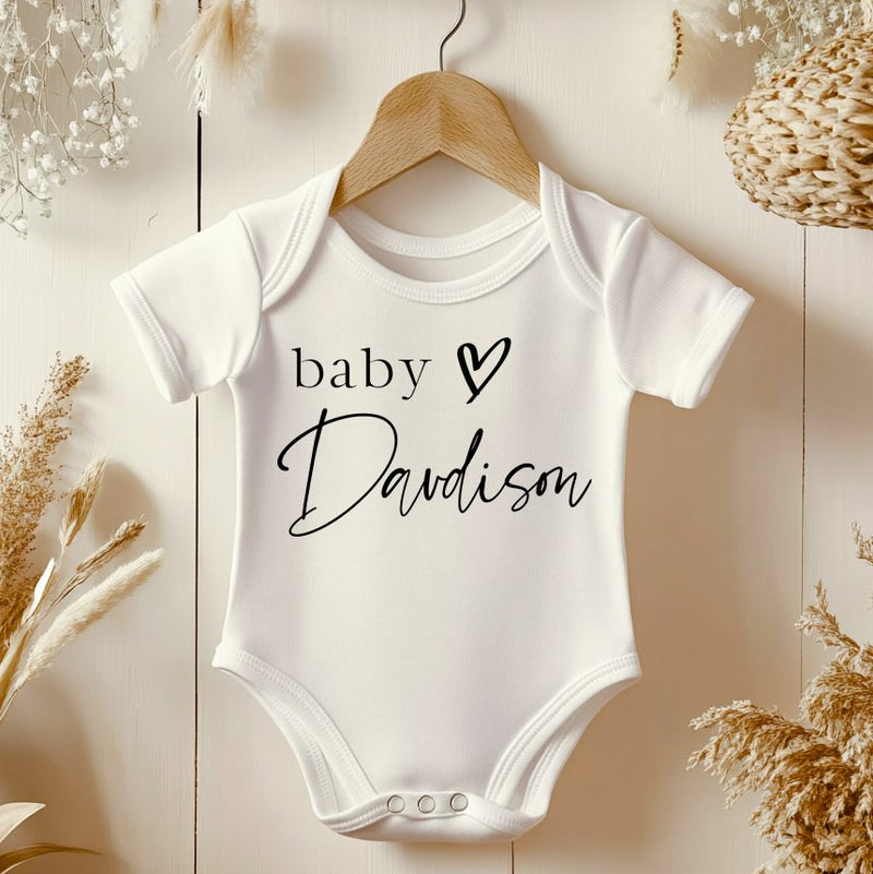 Baby Announcement Personalised Name Bodysuit - Little Lili Store