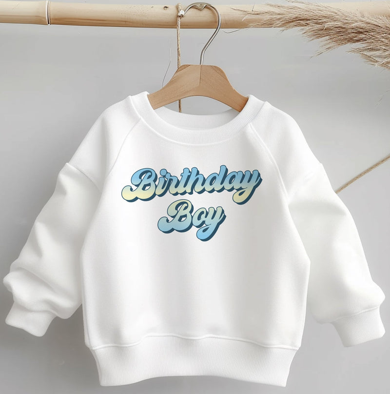 Birthday Boy Retro Toddler & Kids Sweatshirt - Little Lili Store