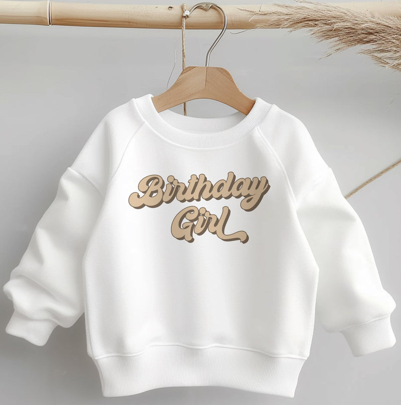 Birthday Girl Retro Camel Toddler & Kids Sweatshirt - Little Lili Store