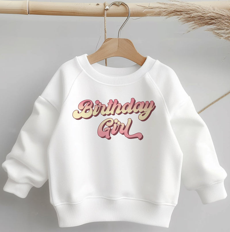 Birthday Girl Retro Toddler & Kids Sweatshirt - Little Lili Store