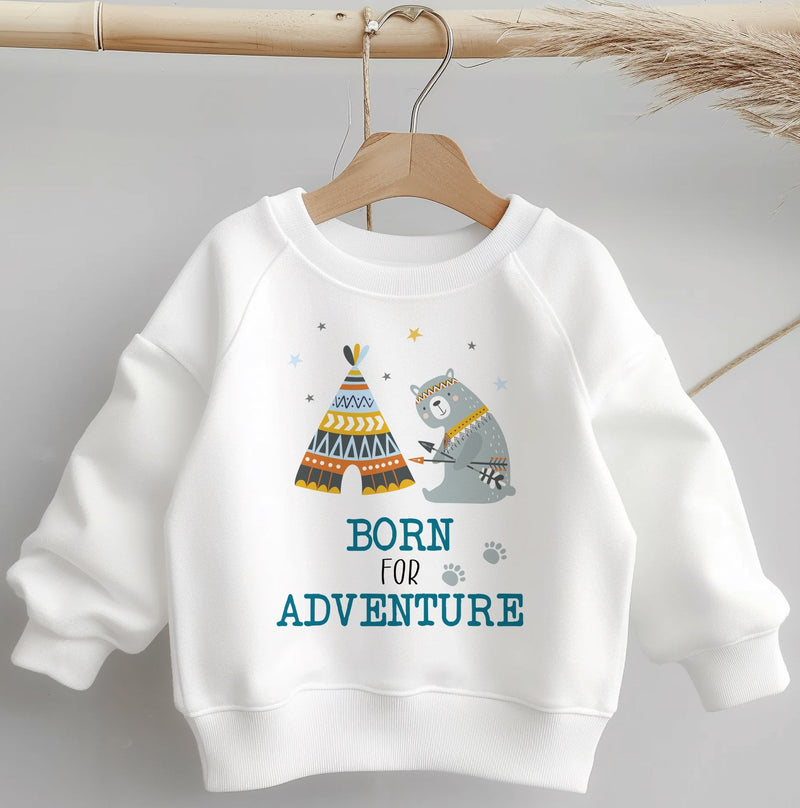 Born For Adventure Toddler & Kids Sweatshirt - Little Lili Store