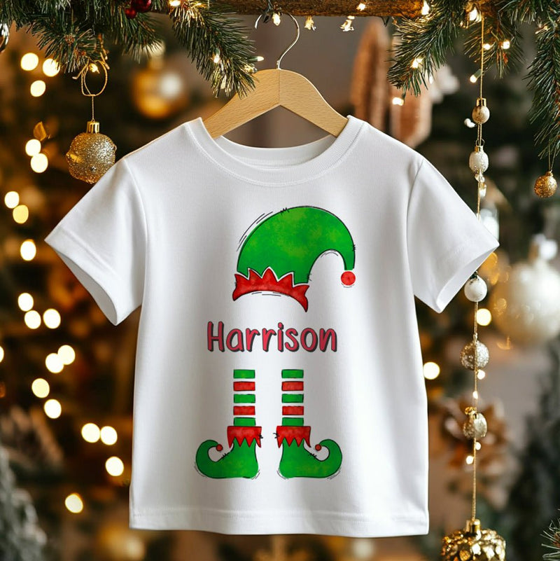 Christmas Elf Personalised Toddler & Kids T Shirt - Little Lili Store