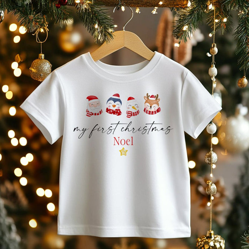 Christmas Minimalistic Style Personalised Toddler & Kids T Shirt - Little Lili Store