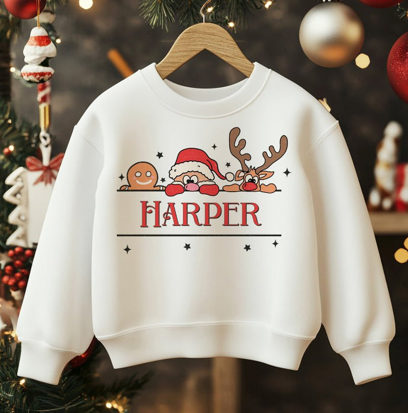 Christmas Personalised Name Toddler & Kids Sweatshirt - Little Lili Store