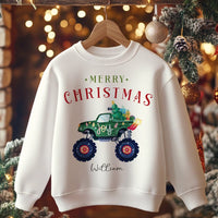 Christmas Truck Personalised Toddler & Kids Sweatshirt - Little Lili Store