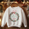 Christmas Wreath Personalised Toddler & Kids Sweatshirt - Little Lili Store