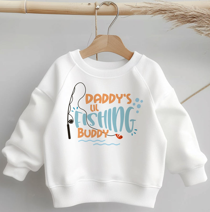 Daddy's Lil Fishing Buddy Toddler & Kids Sweatshirt - Little Lili Store