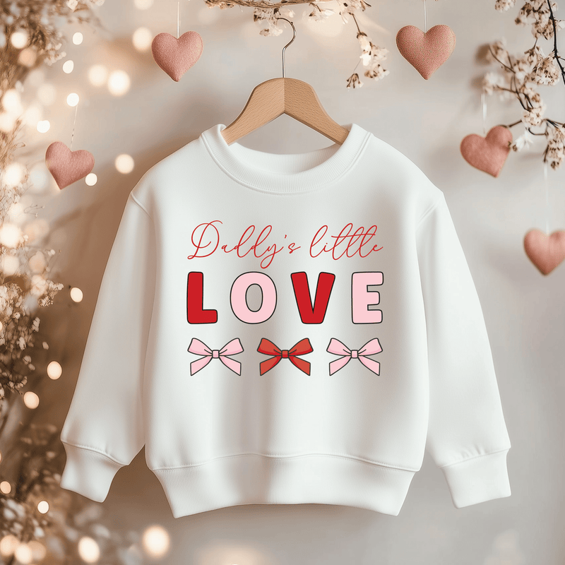 Daddy's Little Love Valentines Personalised Toddler & Kids Sweatshirt - Little Lili Store