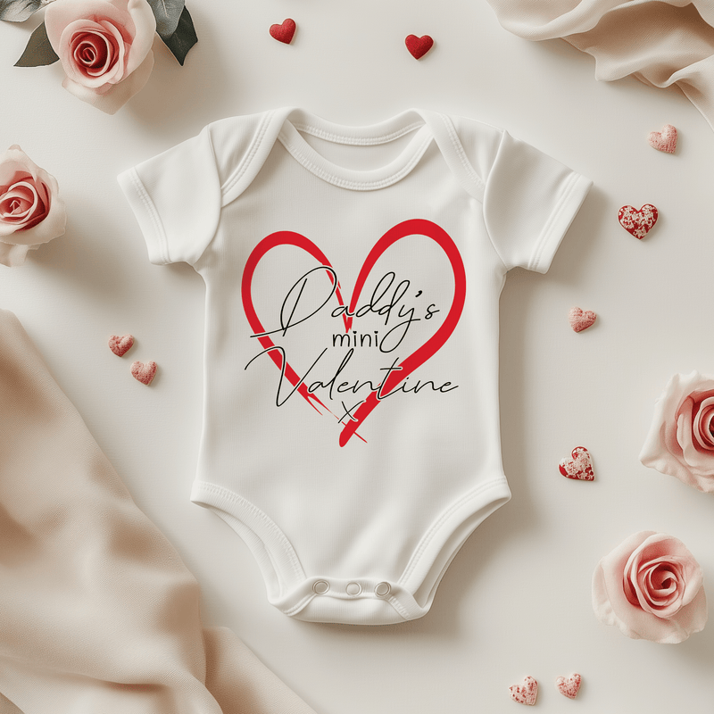 Daddy's Mini Valentine Baby Bodysuit - Little Lili Store