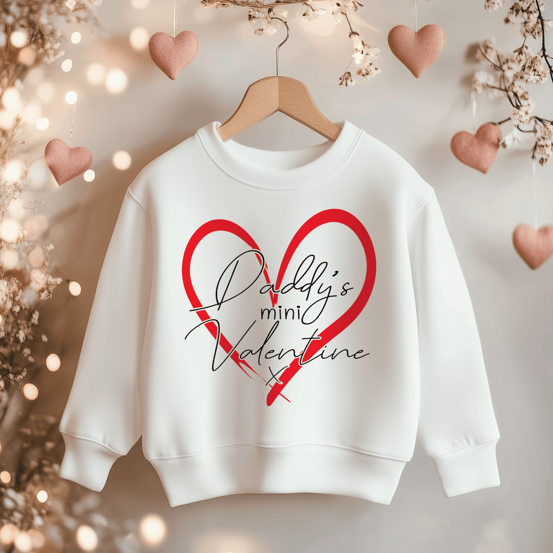 Daddy's Mini Valentine Toddler & Kids Sweatshirt - Little Lili Store