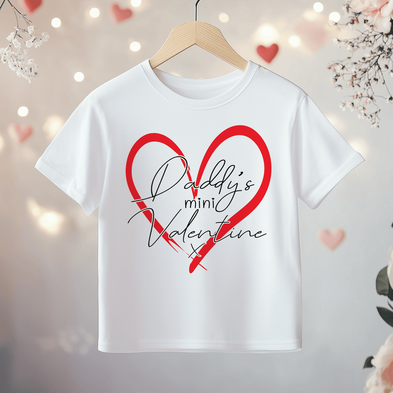 Daddy's Mini Valentine Toddler & Kids T Shirt - Little Lili Store