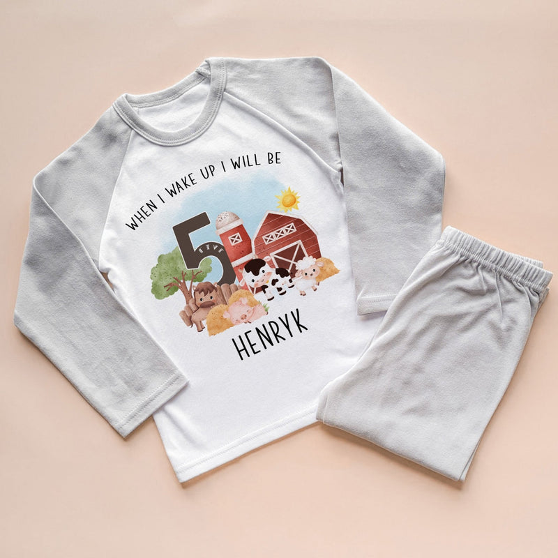 Fifth Birthday Farm Theme Personalised Pyjamas Set - Little Lili Store