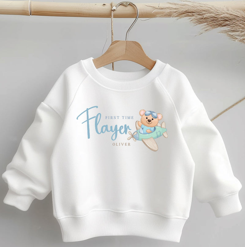 First Time Flyer Holiday Personalised Toddler & Kids Sweatshirt - Little Lili Store