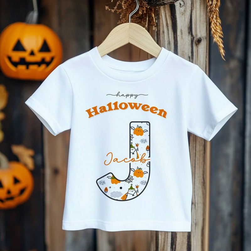 Halloween Cute Pattern Personalised Toddler & Kids T Shirt - Little Lili Store