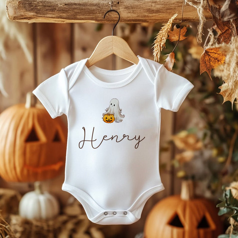 Halloween Ghost Personalised Baby Bodysuit - Little Lili Store