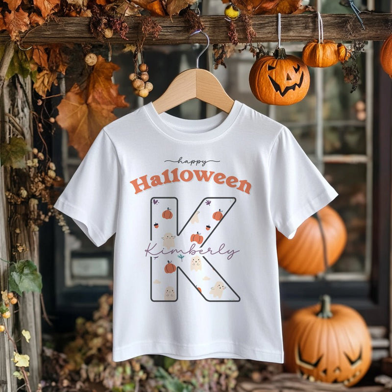 Halloween Pattern Personalised Toddler & Kids T Shirt - Little Lili Store