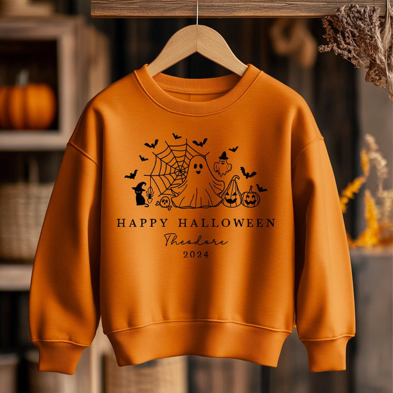 Halloween Personalised Name Toddler & Kids Sweatshirt - Little Lili Store