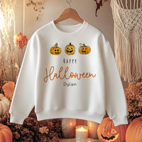 Halloween Pumpkins Personalised Toddler & Kids Sweatshirt - Little Lili Store