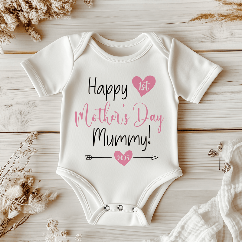 Happy 1st Mother's Day Mummy Girl Baby Bodysuit - Little Lili Store