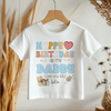 Happy Birthday Daddy Retro Personalised Toddler & Kids T Shirt - Little Lili Store