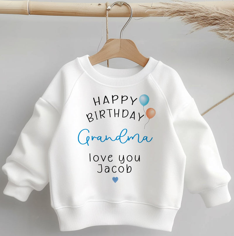 Happy Birthday Grandma Personalised Toddler & Kids Sweatshirt - Little Lili Store