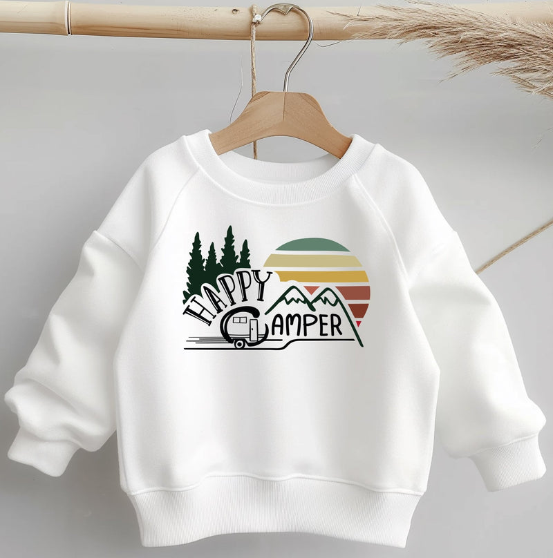 Happy Camper Toddler & Kids Sweatshirt - Little Lili Store