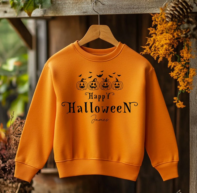 Happy Halloween Personalised Toddler & Kids Sweatshirt - Little Lili Store