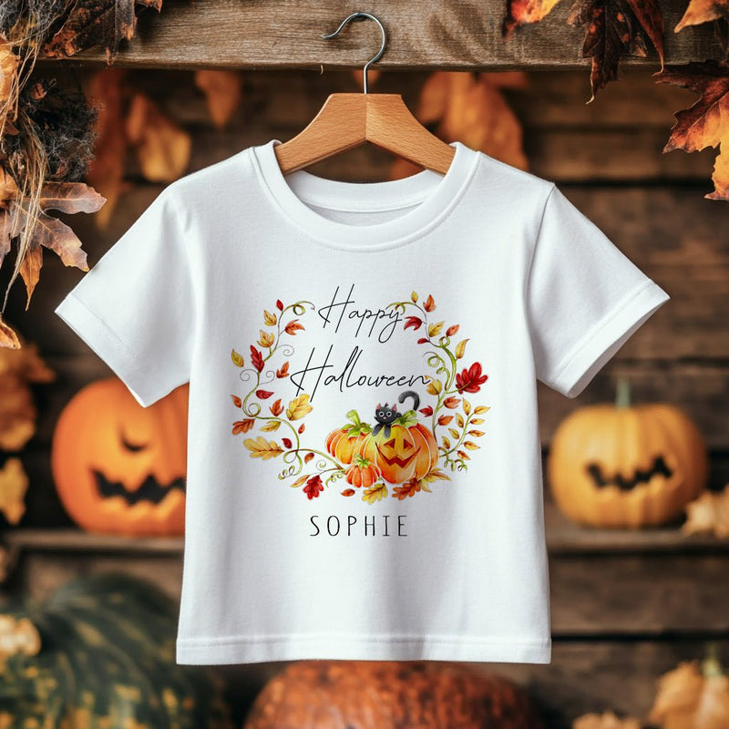 Happy Halloween Personalised Toddler & Kids T Shirt - Little Lili Store