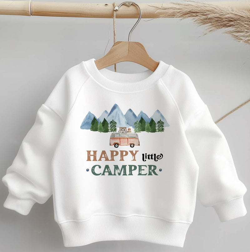 Happy Little Camper Summer Toddler & Kids Sweatshirt - Little Lili Store