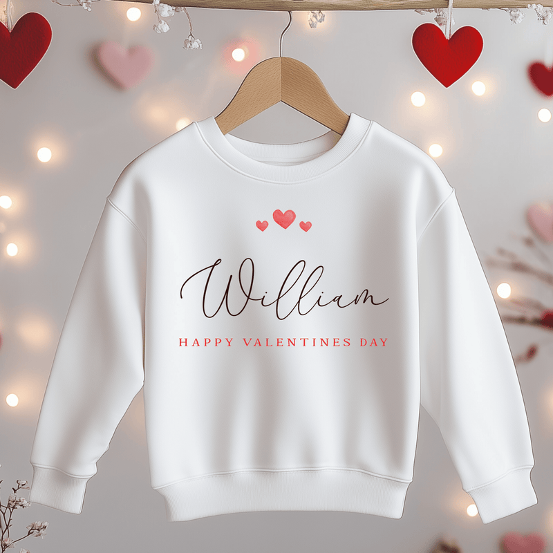 Happy Valentines Day Personalised Toddler & Kids Sweatshirt - Little Lili Store