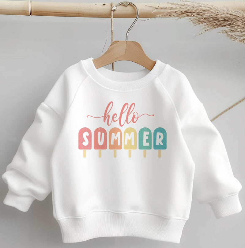 Hello Summer Toddler & Kids Sweatshirt - Little Lili Store