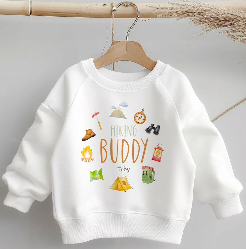 Hiking Buddy Personalised Name Toddler & Kids Sweatshirt - Little Lili Store