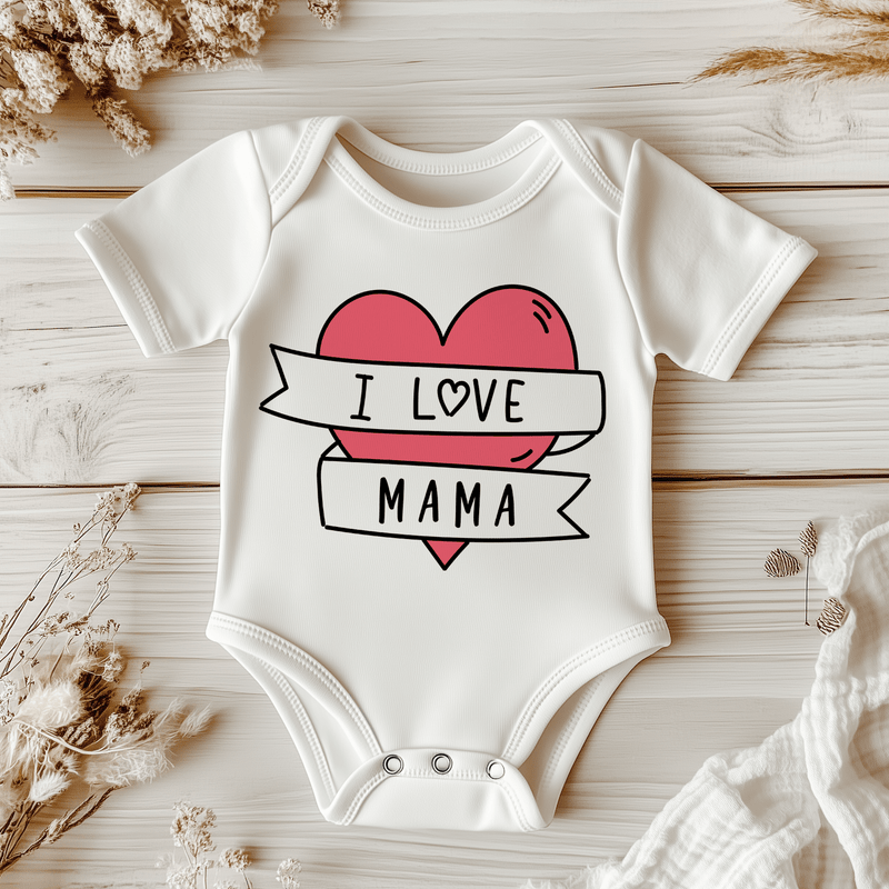 I Love Mama Baby Bodysuit - Little Lili Store