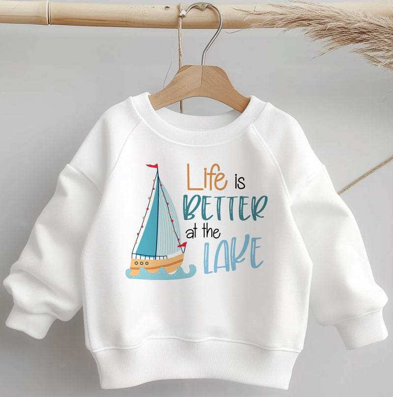 Life Is Better At The Lake Toddler & Kids Sweatshirt - Little Lili Store