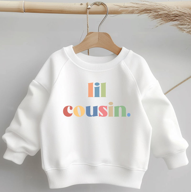 Lil Cousin Boy Rainbow Colours Toddler & Kids Sweatshirt - Little Lili Store