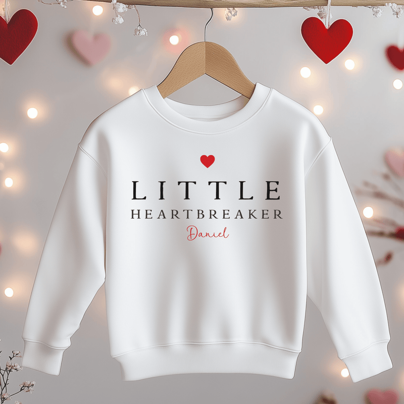 Little Heart Breaker Valentines Personalised Toddler & Kids Sweatshirt - Little Lili Store