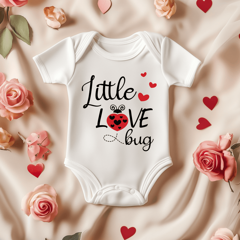 Little Love Bug Valentines Baby Bodysuit - Little Lili Store